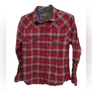JACHS Girlfriend Red / Pink Women’s M Plaid Snap Shirt High End